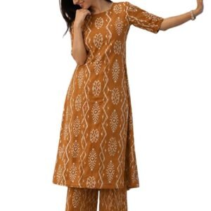 ANNI Designer Co Ord Set for Women Viscose Printed | A Line Kurta Palazzo Set for Woman | Round Neck Elbow Sleeve Ethnic Dress Stylish Coord Outfit Trendy Womens Clothing