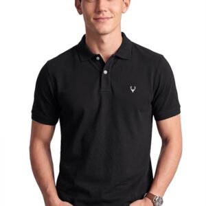 Allen Solly Men’s Polo T‑Shirt | Comfortable Rich Cotton Blend, Band Collar, Regular Fit